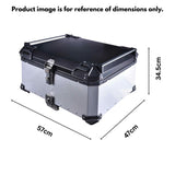 LGP 80L motorcycle top box plane design black aluminum