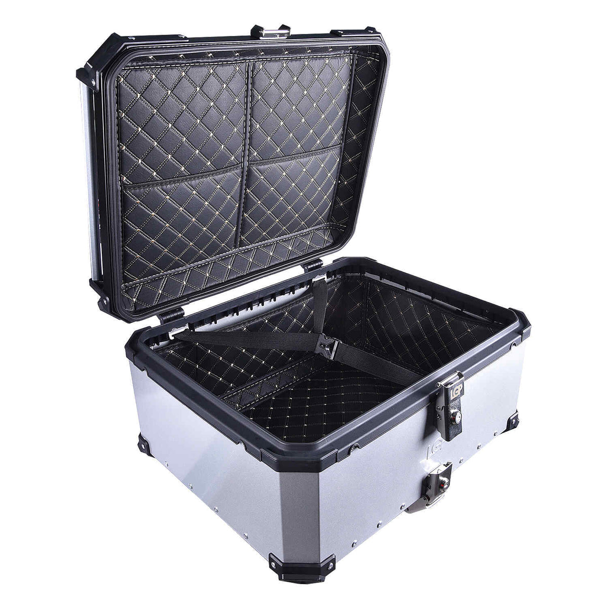 LGP 80L motorcycle top box plane design black aluminum