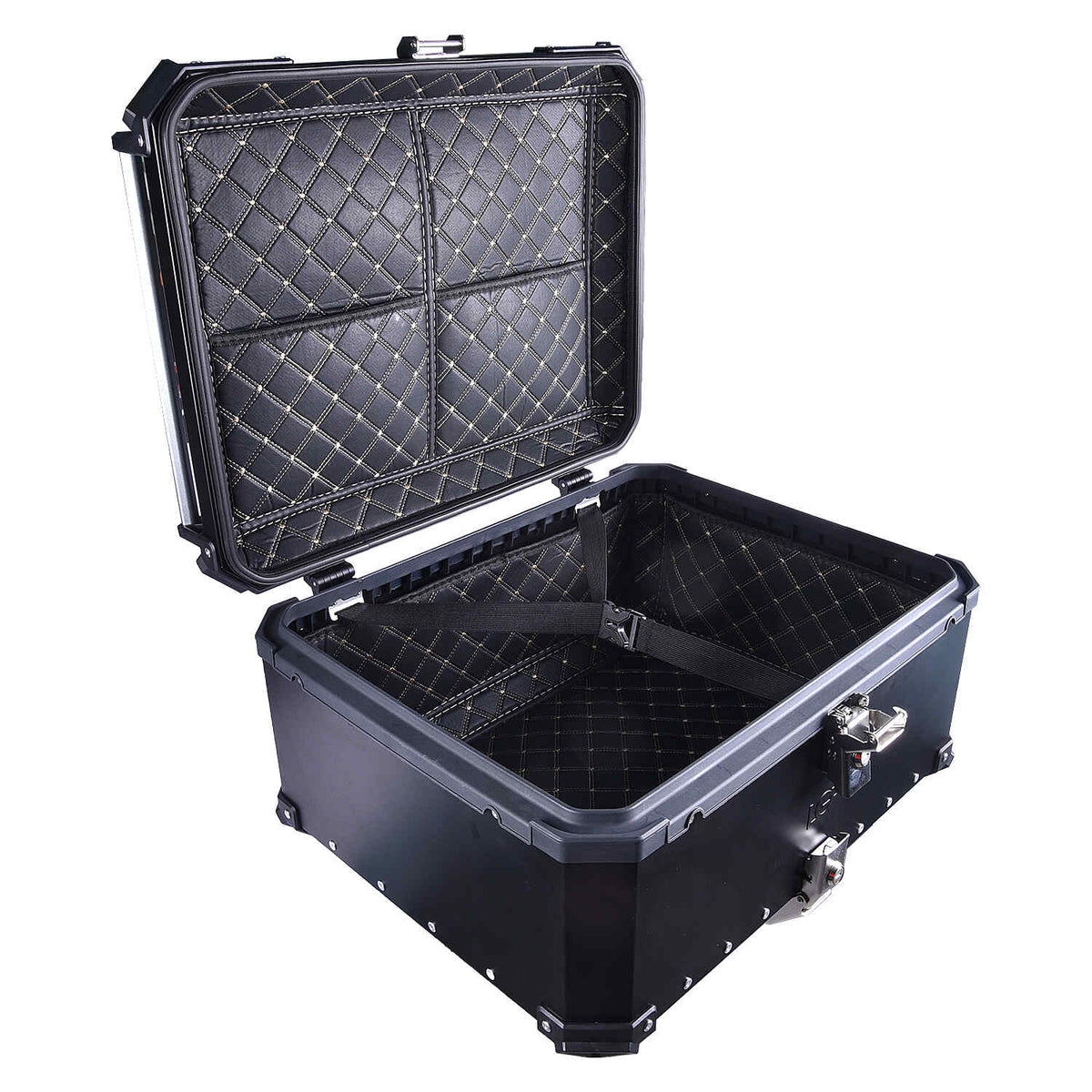 LGP 80L motorcycle top box plane design black aluminum