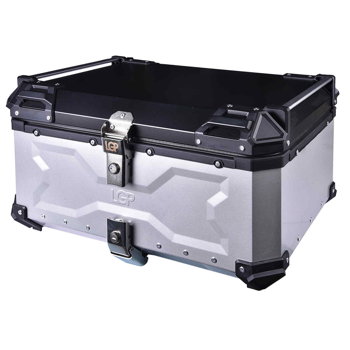 LGP 80L Type X motorcycle top box black aluminum heavy duty