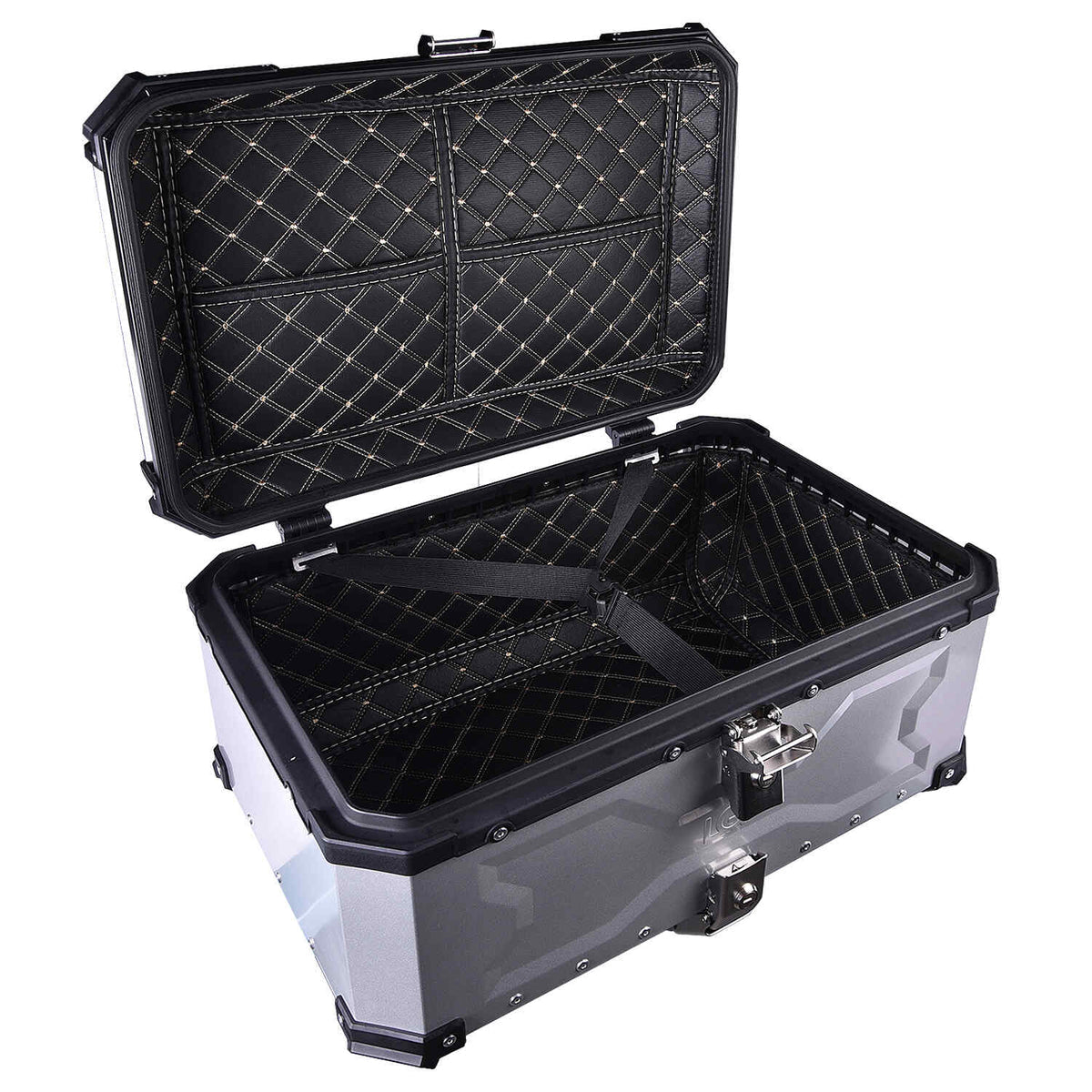 LGP 80L Type X motorcycle top box black aluminum heavy duty