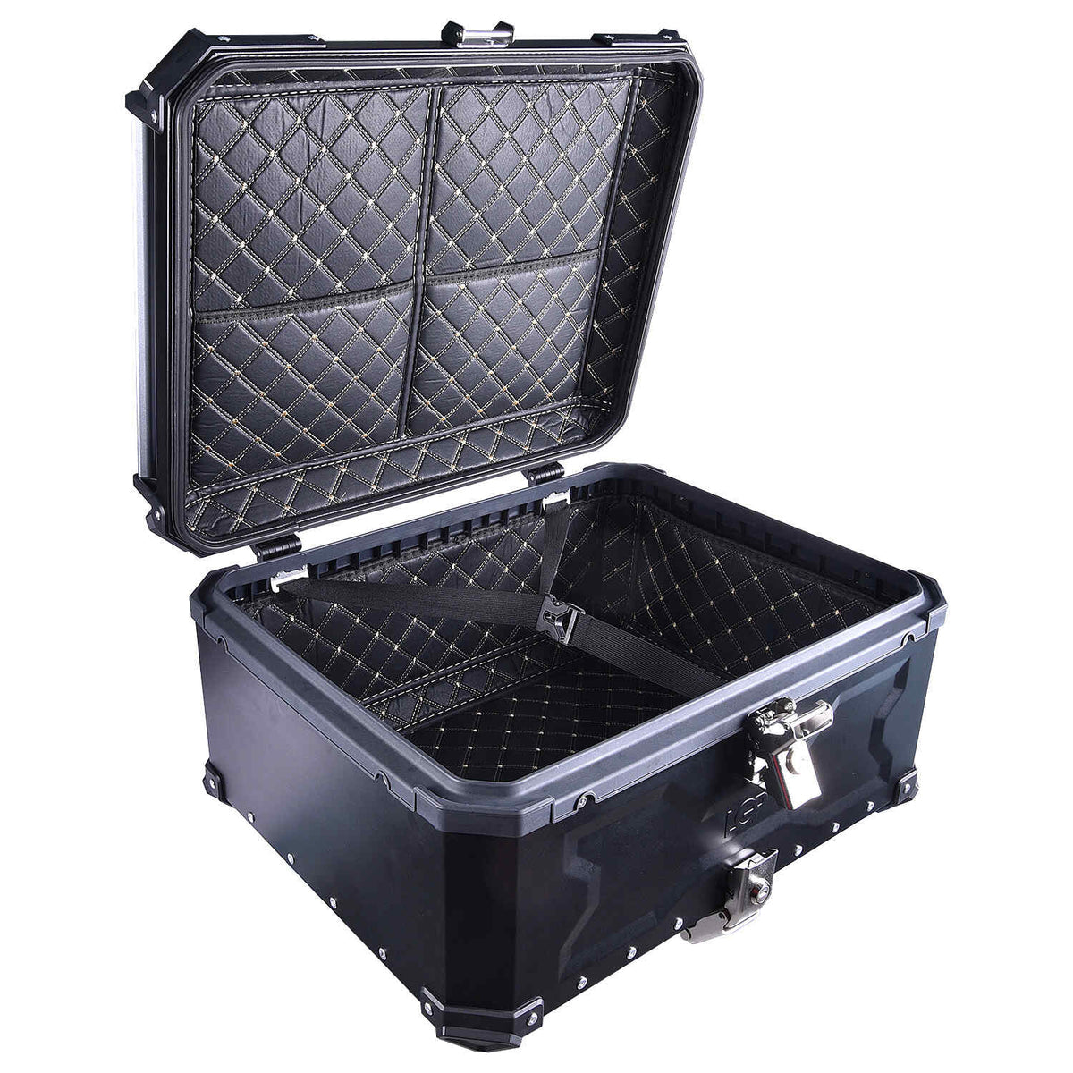 LGP 80L Type X motorcycle top box black aluminum heavy duty