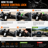 LGP motorcycle cruise control lock for all bikes