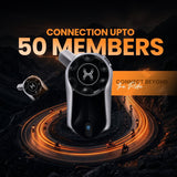 LGP X30 Pro Bluetooth Mesh Intercom for motorcycle helmets in black with Type-C charging