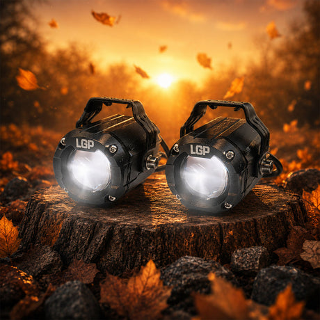 LGP DK150S 70W LED motorcycle spotlight with 7200 lumens auxiliary driving light