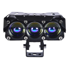 LGP DK300 Projector Fog Lamp Triple Lens 8000LM | Dual Color Yellow & White | 80W Universal Bike Spotlight