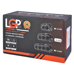 LGP DK300 Projector Fog Lamp Triple Lens 8000LM | Dual Color Yellow & White | 80W Universal Bike Spotlight