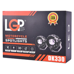 LGP DK330 Spotlight 60W 7500LM | Dual Color Yellow & White | Waterproof Bike Fog Lamp