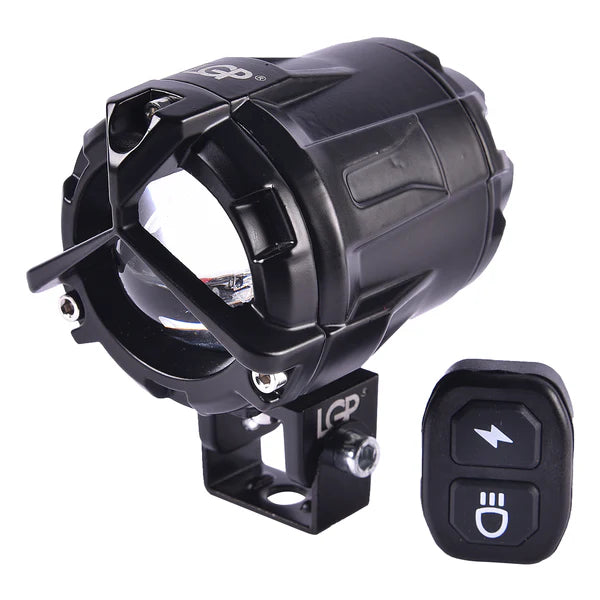 LGP DK350 spotlight 60W dual color yellow white with wireless control for motorcycles