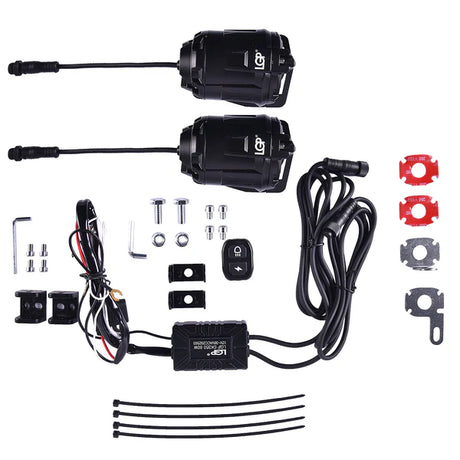 LGP SPOTLIGHT DK 350 Applicable models: motorcycles, electric vehicles Light color: low beam yellow, high beam white Color temperature: 3000K-6000K Input voltage: 12V-36V Waterproof grade: Ip67 Lumen: 7000LM Power: 60W
