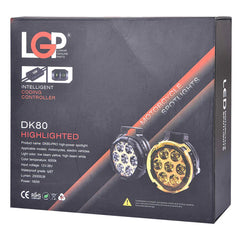 LGP DK80 Pro 160W Motorcycle Spotlight 20000LM | Dual Color Yellow & White | IP67 Waterproof