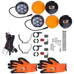 LGP DK80 Pro 160W Motorcycle Spotlight 20000LM | Dual Color Yellow & White | IP67 Waterproof