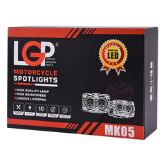 LGP MK05 Motorcycle Spotlight 60W 7000LM | Dual Color Yellow & White | Waterproof Fog Lamp
