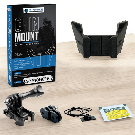 LS2 Pioneer 2 MX436 helmet chin mount installed for GoPro POV footage