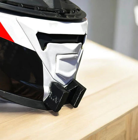 LS2 Storm 1 helmet chin mount installed for GoPro POV riding footage