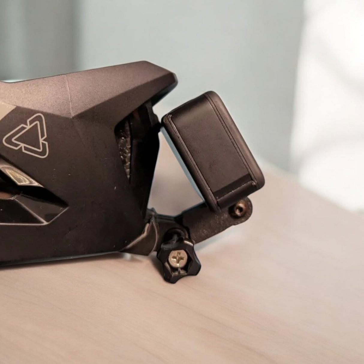 Leatt Enduro 2.0 helmet chin mount installed for GoPro trail riding footage