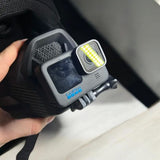 Leatt Gravity 2.0 helmet chin mount installed for GoPro POV downhill footage