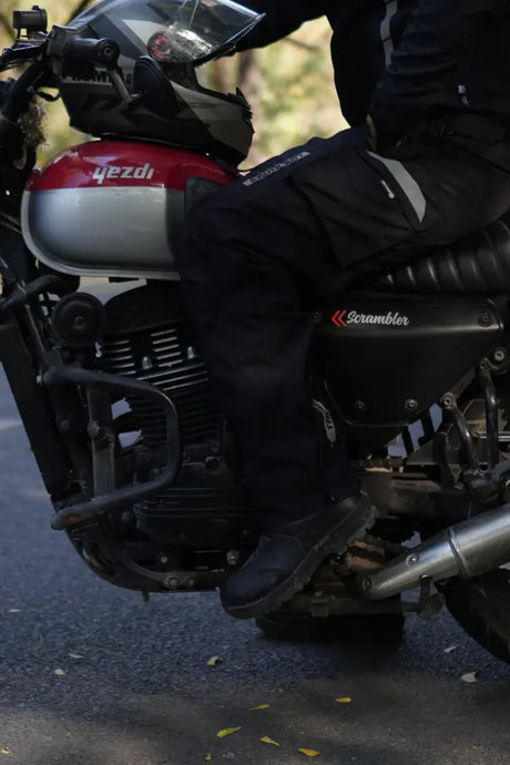 Lone Ranger Trojan Black Cordura Motorcycle Riding Trousers with Level 2 Armor