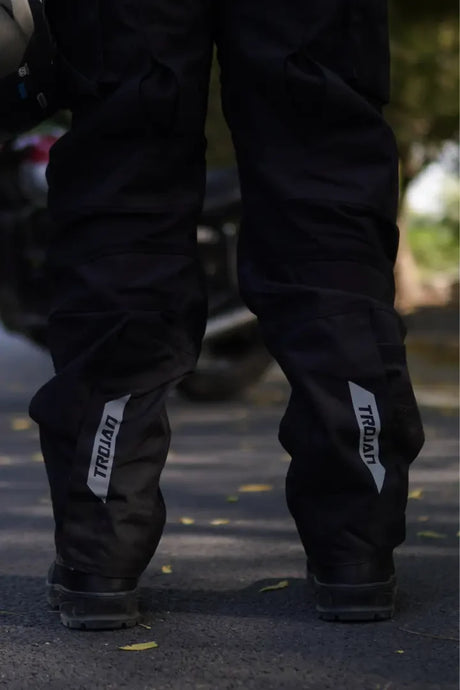Lone Ranger Trojan Black Cordura Motorcycle Riding Trousers with Level 2 Armor