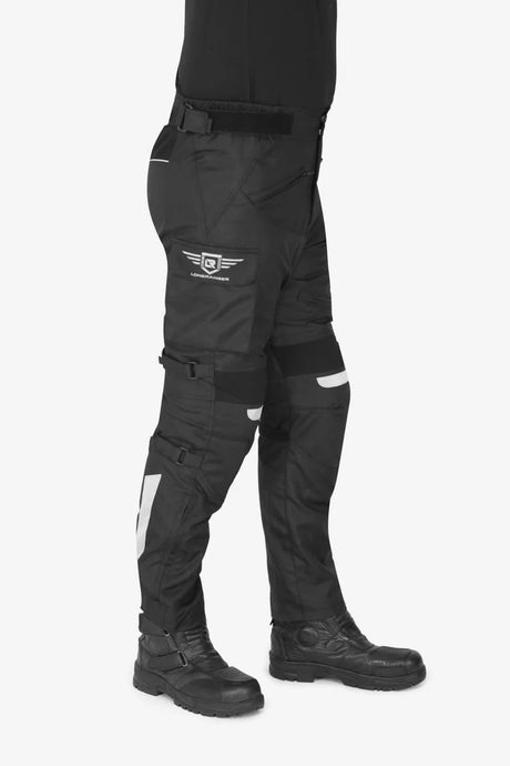 Lone Ranger Trotter Black Motorcycle Riding Trousers with Level 2 Armor and Tailbone Protector