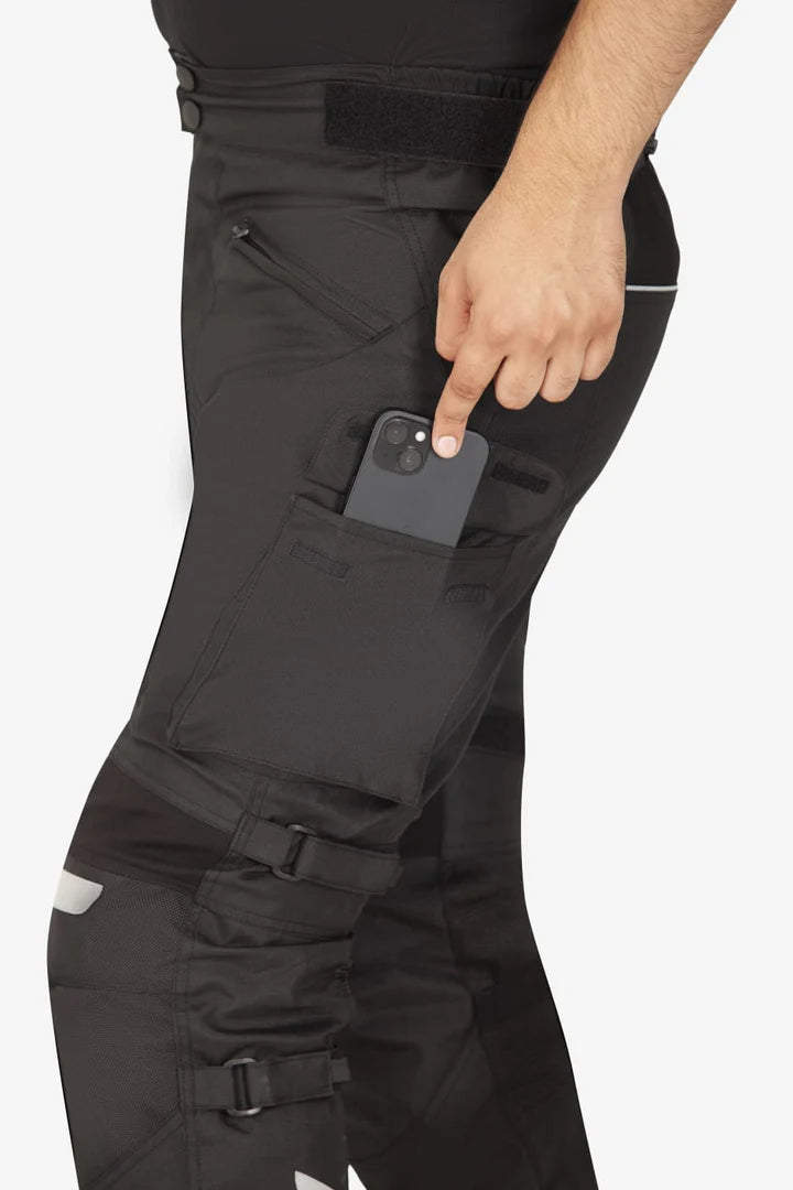 Lone Ranger Trotter Black Motorcycle Riding Trousers with Level 2 Armor and Tailbone Protector