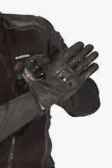 Lone Ranger Viking Leather Motorcycle Riding Gloves with Knox SPS Palm Sliders