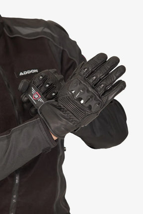 Lone Ranger Viking Leather Motorcycle Riding Gloves with Knox SPS Palm Sliders