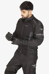 Lone Ranger Viking Leather Motorcycle Riding Gloves with Knox SPS Palm Sliders