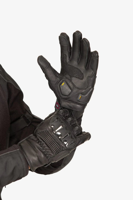 Lone Ranger Viking Leather Motorcycle Riding Gloves with Knox SPS Palm Sliders