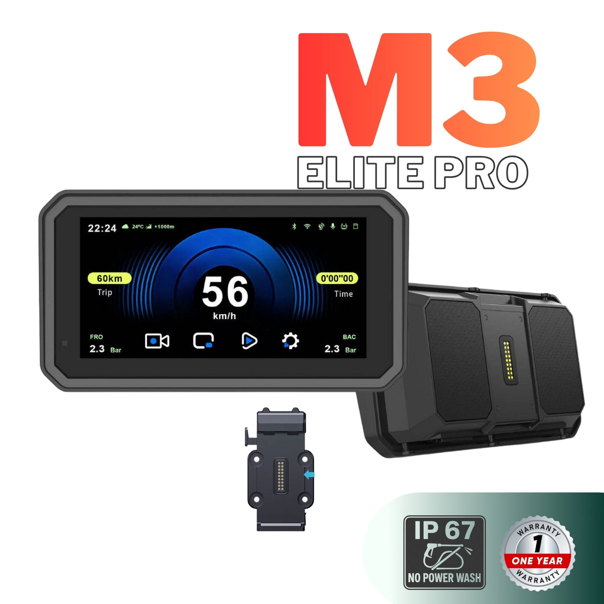 LBC Moto M3 Elite Pro 6.25 inch motorcycle dashcam
