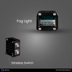 ZANA Fog Light ZFL-15 Universal LED Motorcycle Fog Lights with Bluetooth Controller, Dual Colour Lighting and CNC Aluminium Body | Legendary Custom
