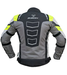 Bison ProGear Masculine V2 grey hi viz riding jacket
