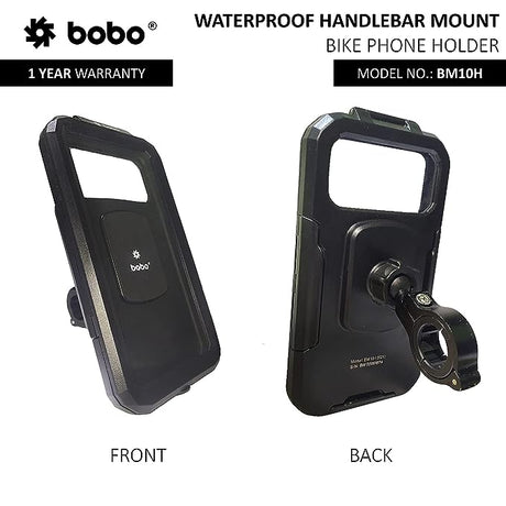 BOBO BM10 Waterproof Bike Phone Holder for Motorcycle and Scooter with Handlebar and Mirror Mount Options