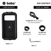 BOBO BM10 Waterproof Bike Phone Holder for Motorcycle and Scooter with Handlebar and Mirror Mount Options