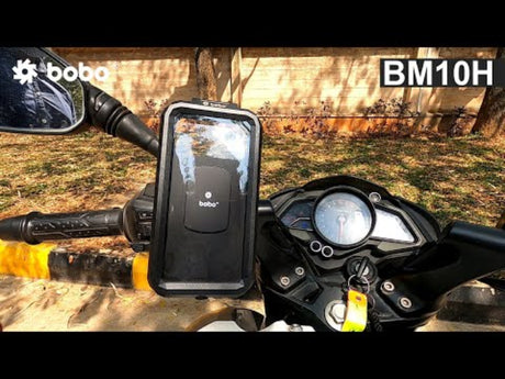 BOBO BM10 Waterproof Bike Phone Holder for Motorcycle and Scooter with Handlebar and Mirror Mount Options
