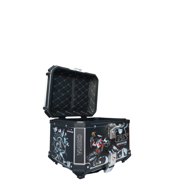 MOTOCARE ALUMINIUM 45 LITRE GRAPHIC BLACK GS ADVENTURE