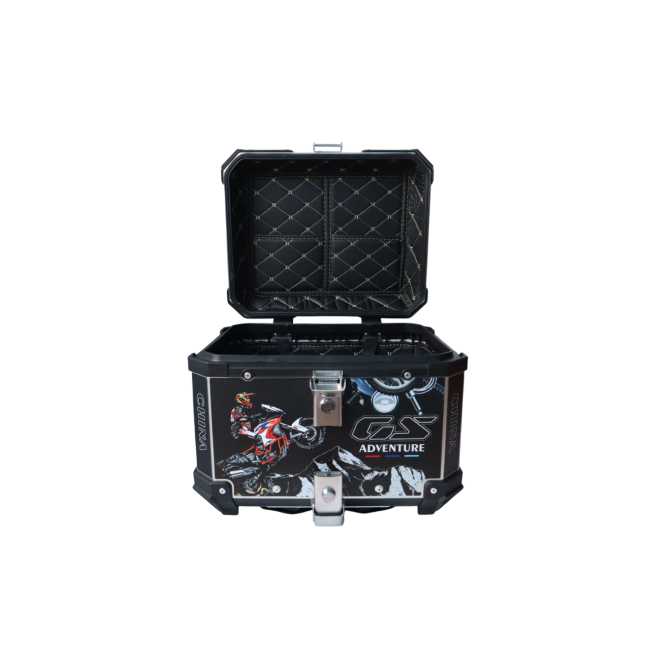 MOTOCARE ALUMINIUM 45 LITRE GRAPHIC BLACK GS ADVENTURE
