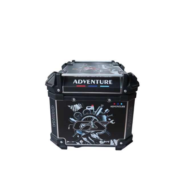 MOTOCARE ALUMINIUM 45 LITRE GRAPHIC BLACK GS ADVENTURE