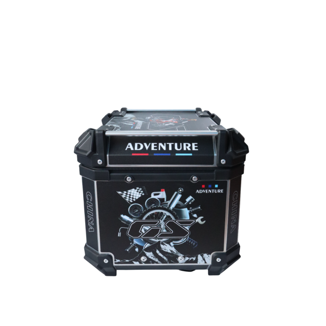 MOTOCARE ALUMINIUM 45 LITRE GRAPHIC BLACK GS ADVENTURE