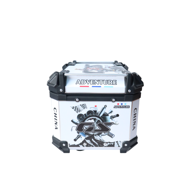 MOTOCARE ALUMINIUM 45 LITRE GRAPHIC WHITE GS ADVENTURE