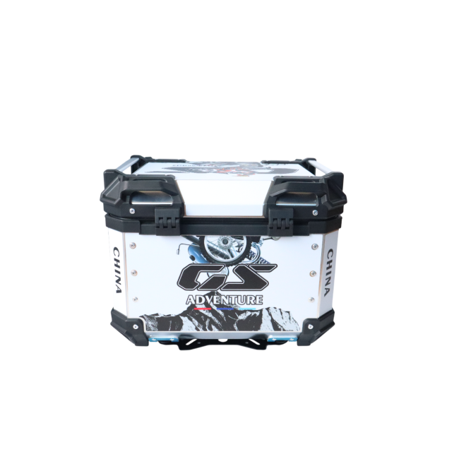 MOTOCARE ALUMINIUM 45 LITRE GRAPHIC WHITE GS ADVENTURE