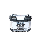 MOTOCARE ALUMINIUM 45 LITRE GRAPHIC WHITE GS ADVENTURE