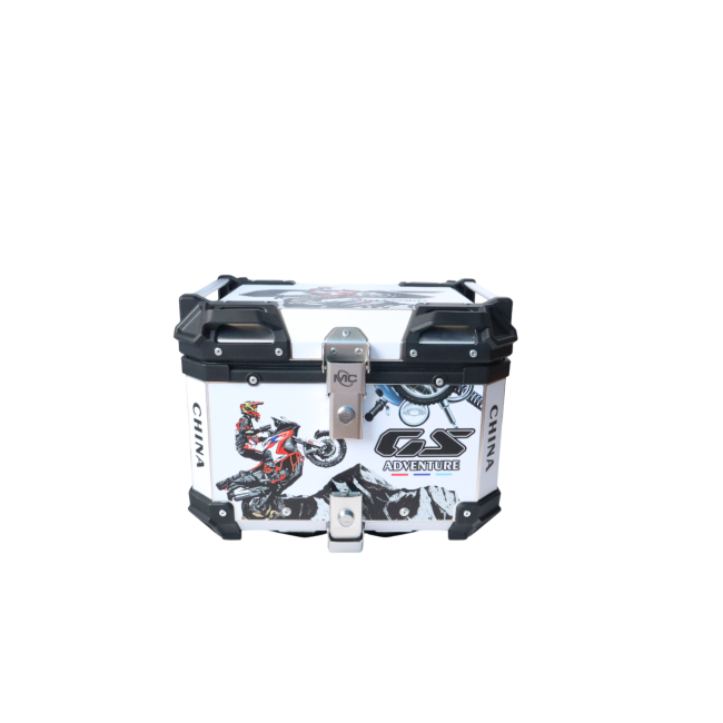 MOTOCARE ALUMINIUM 45 LITRE GRAPHIC WHITE GS ADVENTURE