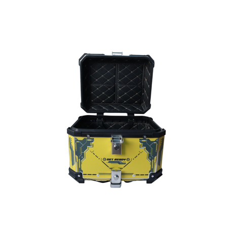 MOTOCARE ALUMINIUM 45 LITRE GRAPHIC YELLOW GET READY
