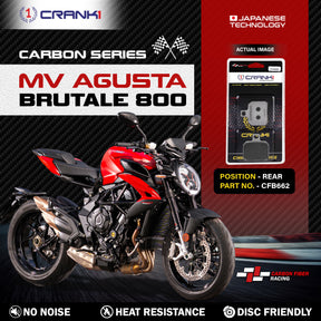 CRANK1 Carbon Rear Brake Pads CFB662 for MV Agusta Brutale 800
