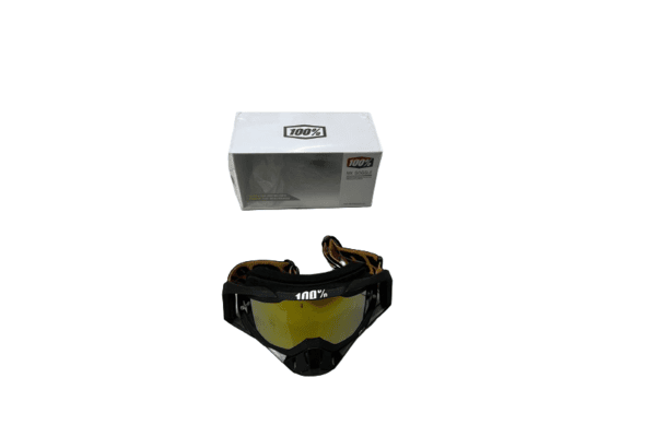 100% MX Goggle 146 black gold tint