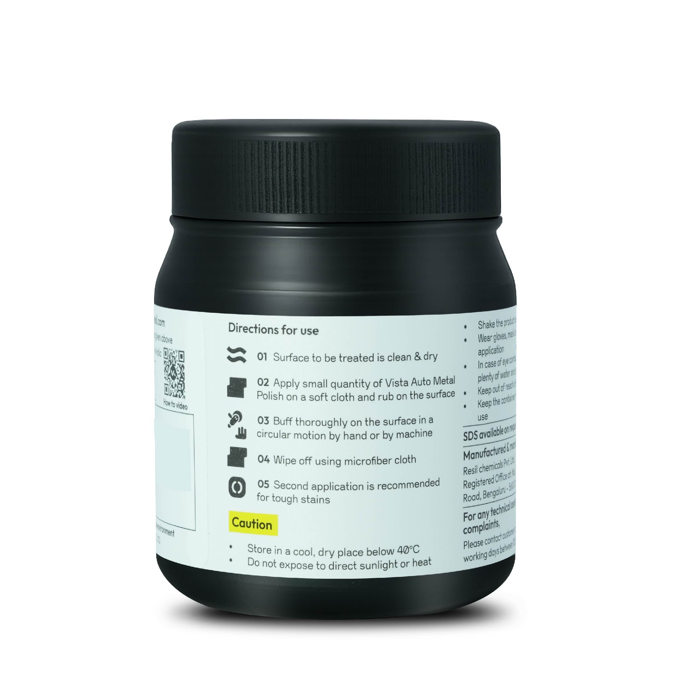 Vista Auto Care Metal Polish 100g for chrome brass copper and stainless steel

