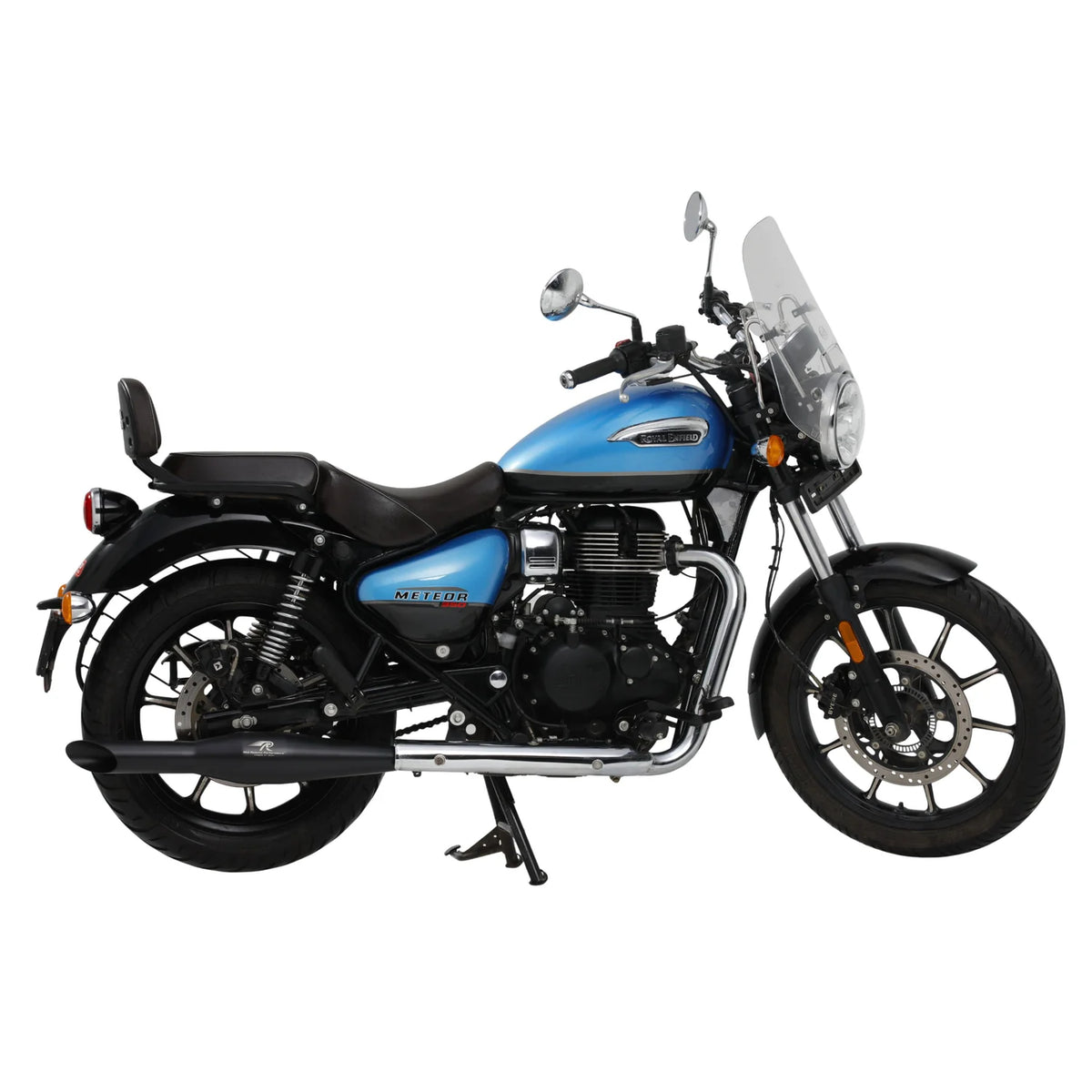 Red Rooster Rumbler Ace Black Matte Exhaust for Royal Enfield Meteor 350