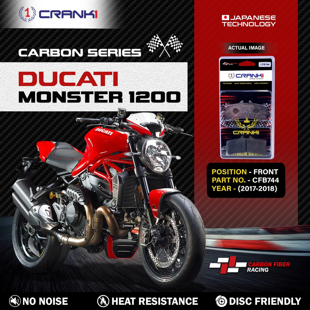 CRANK1 CFB744 carbon front brake pads for Ducati Monster 1200 2017-2018