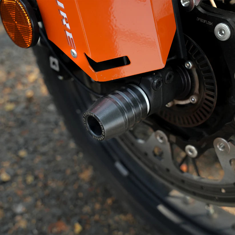 Moto Torque Fork Sliders for 2025 KTM 390 Adventure / Adventure X – High-Impact Front-End Protection